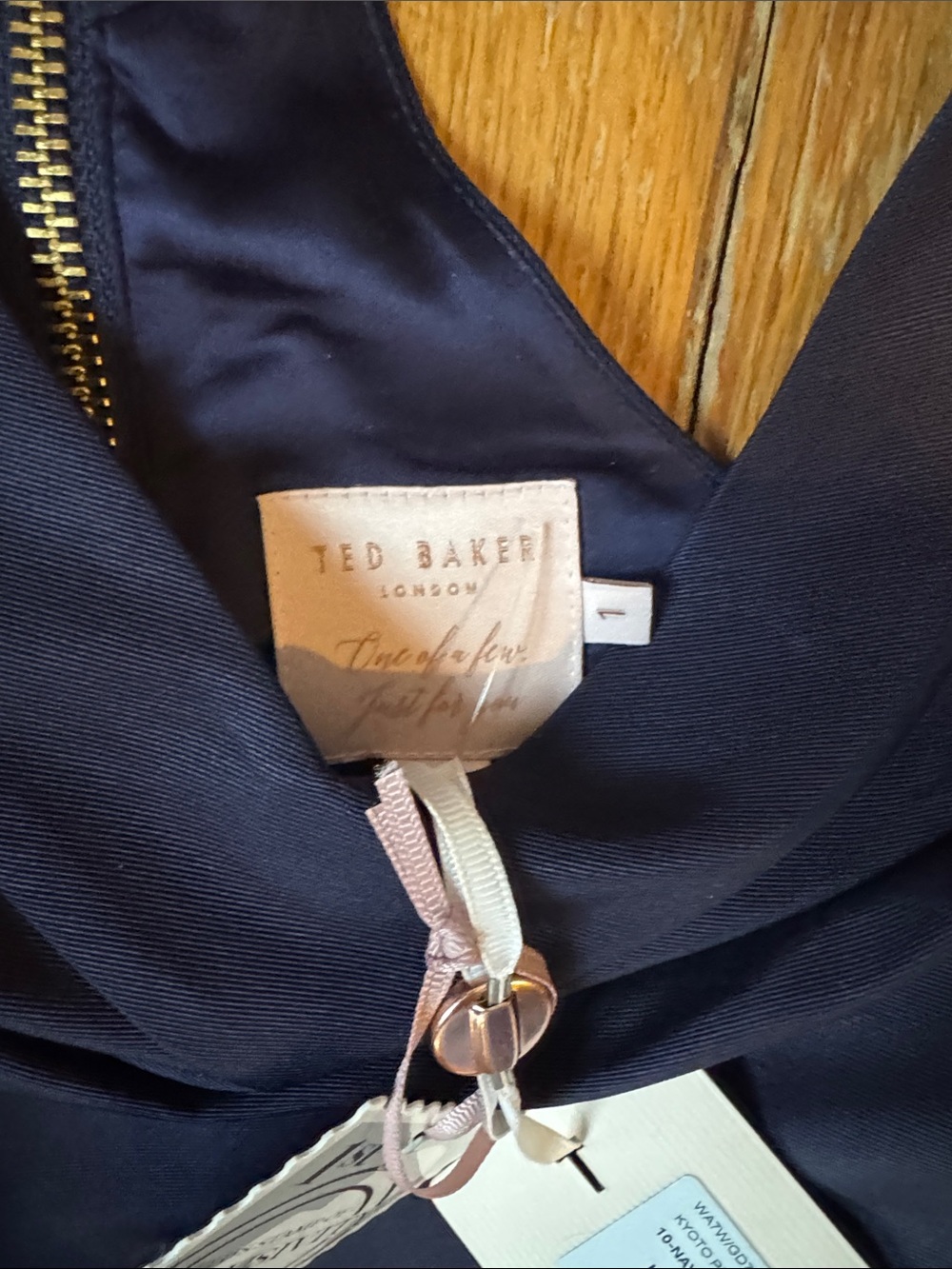 Ted Baker Navy Floral Fit-and-Flare Dress with Butterfly Print and pockets! - Picture 3 of 7